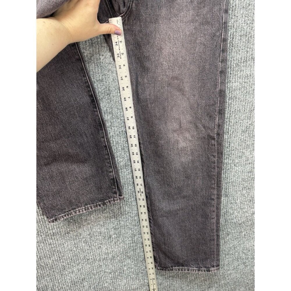 Levis Ribcage Straight Ankle Jeans Womens 28x29 Black Purple Wash Button Fly - Picture 10 of 12